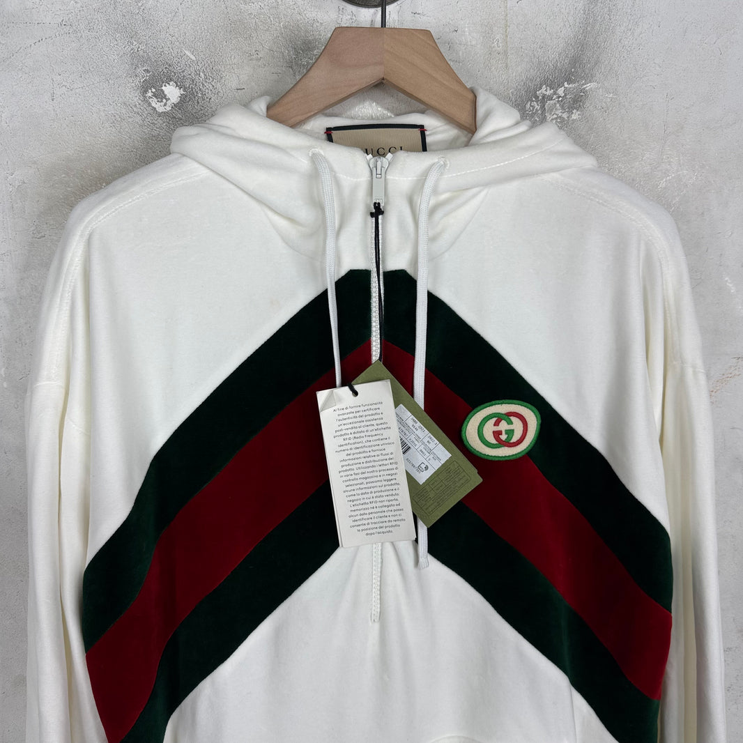 Gucci Velour Web Stripe Anorak