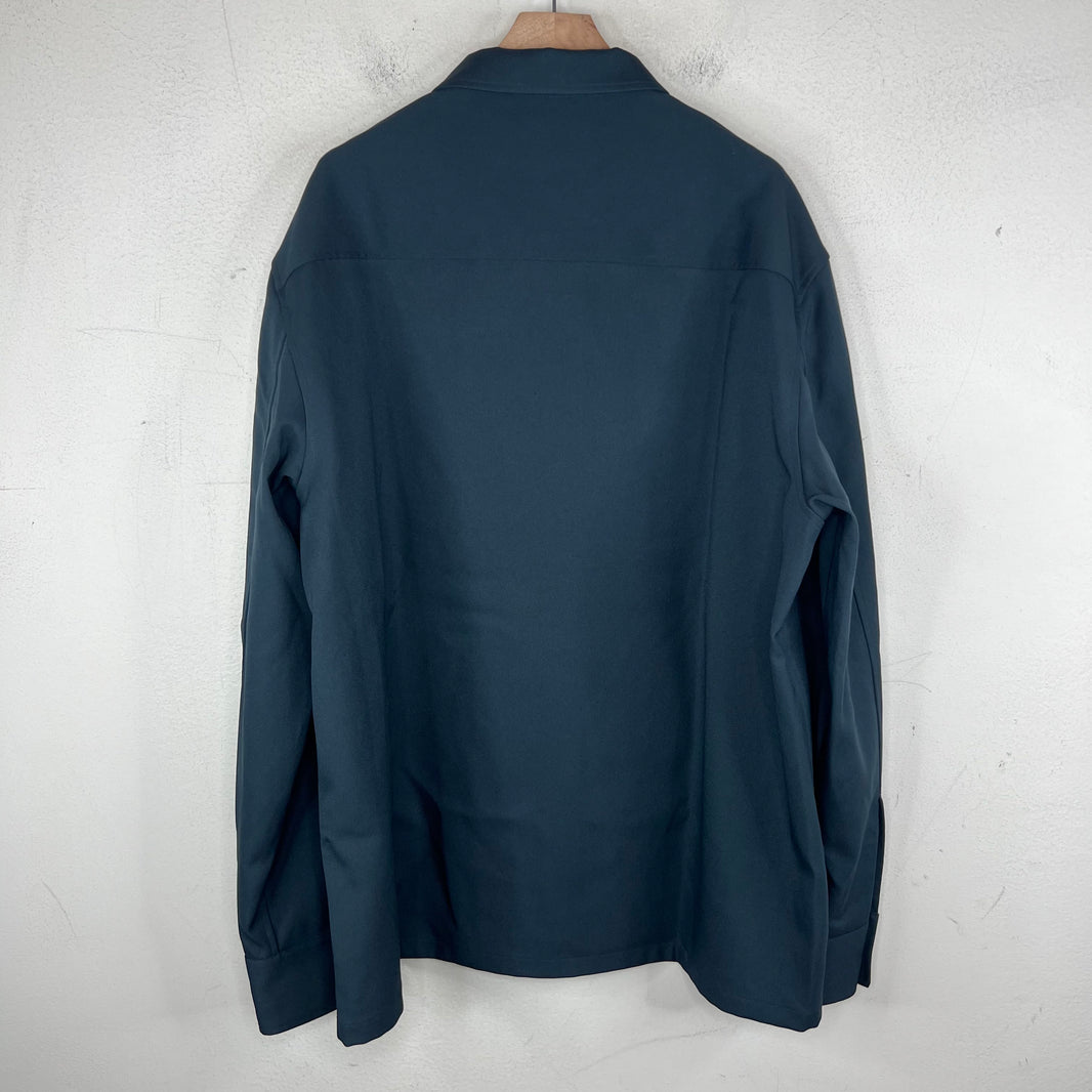Jil Sander Teal Zip Up Light Overshirt