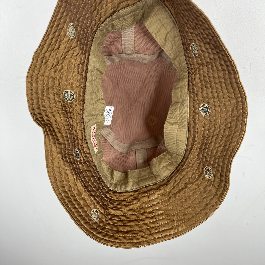 Kapital Brown Nylon Printed Bucket Hat