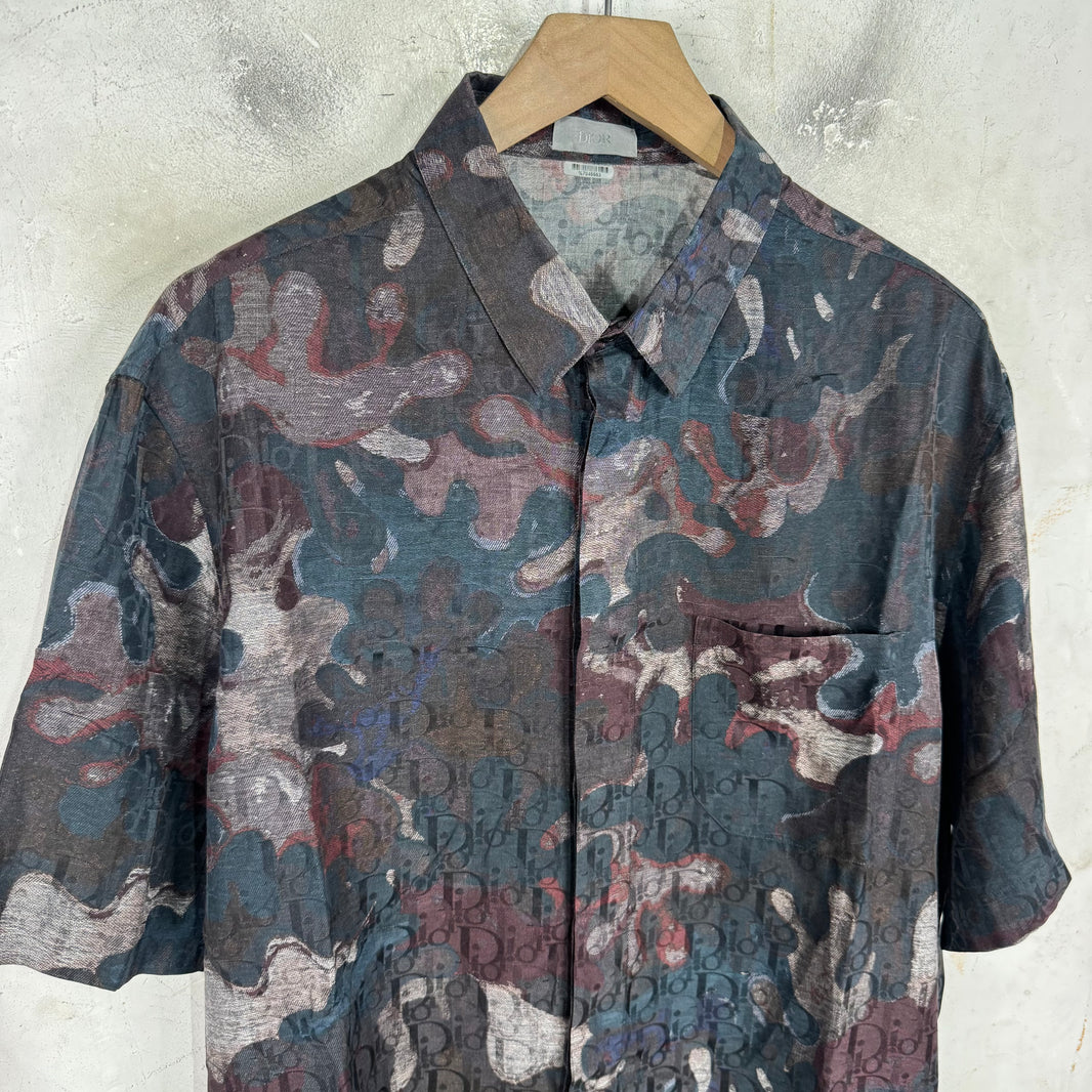 Dior  Silk Monogram Camo Shirt