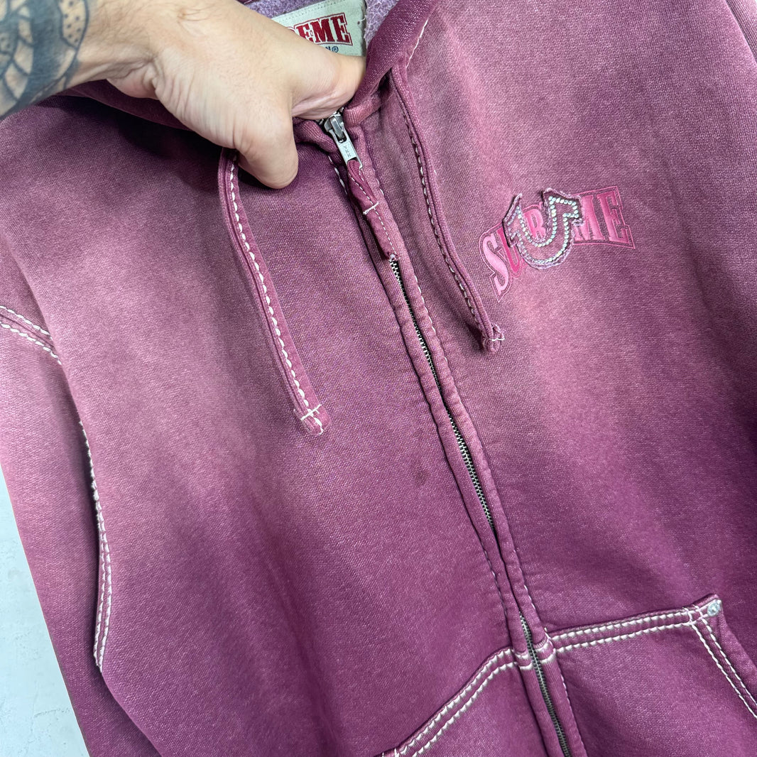 Supreme x True Religion Maroon Zip Hoodie
