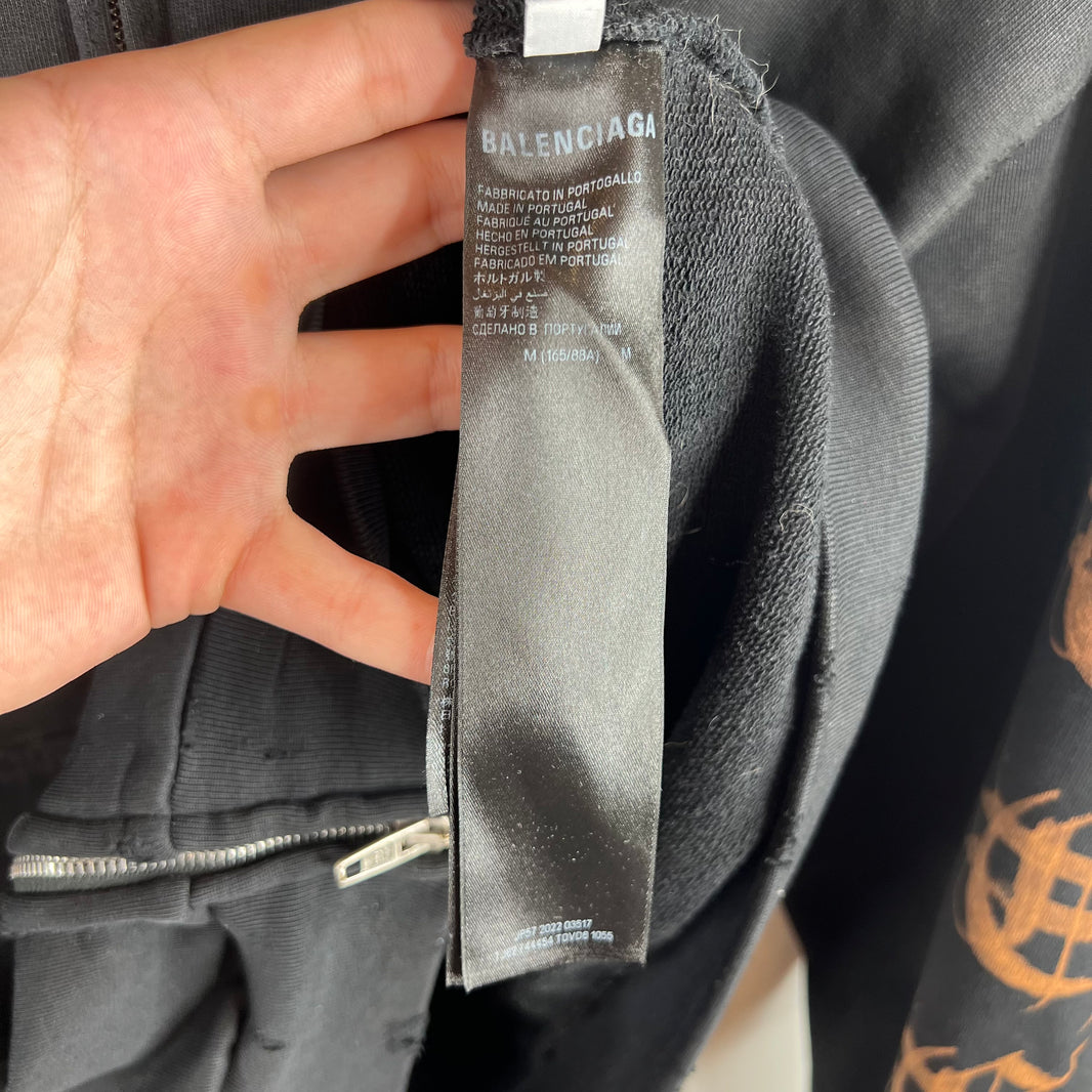 Balenciaga Heavy Metal Zip-Up Hoodie