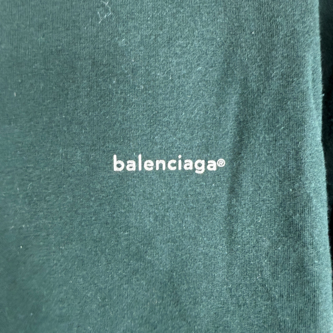 Balenciaga Green Copyright Logo T-Shirt