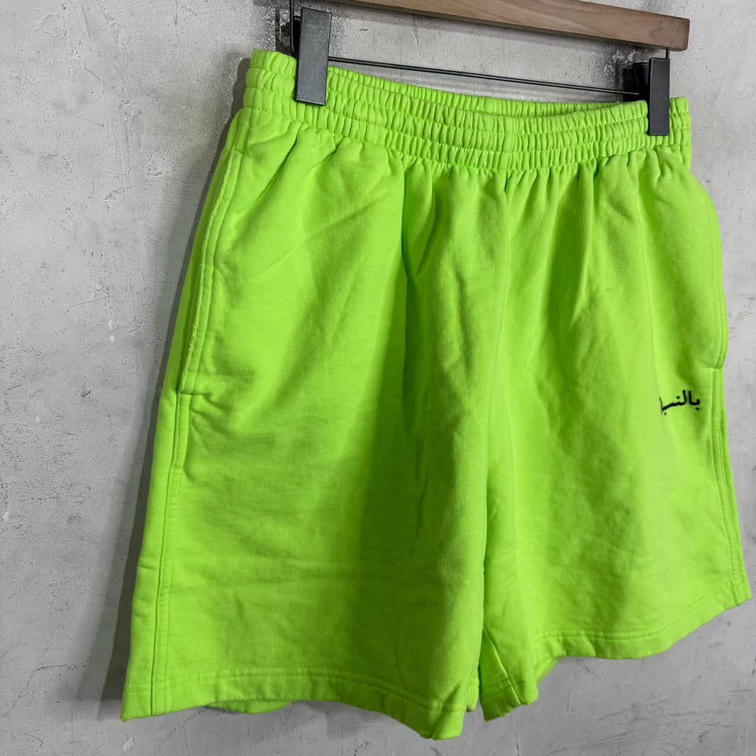 Balenciaga Neon Arabic Sweatshorts