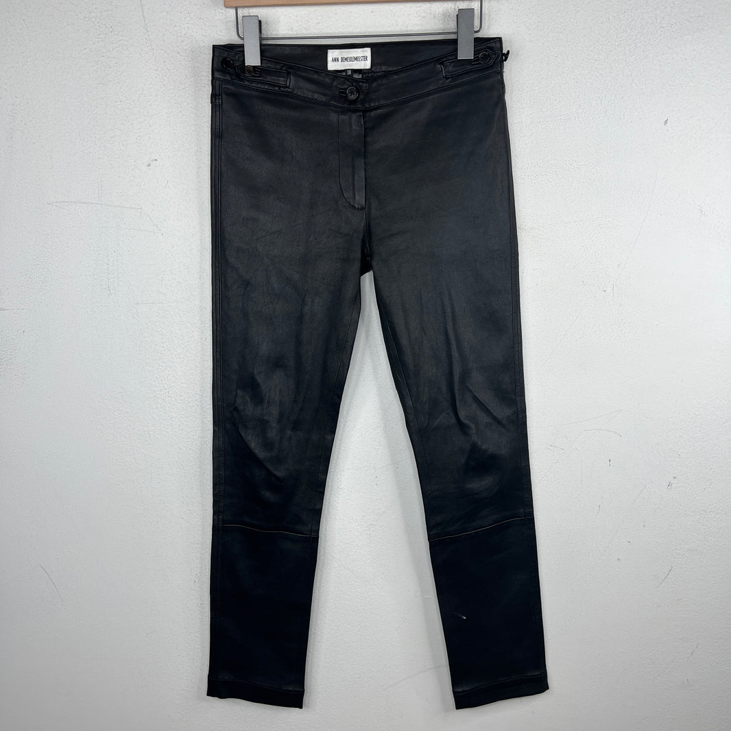 Ann Demeulemeester Leather Skinny Pants