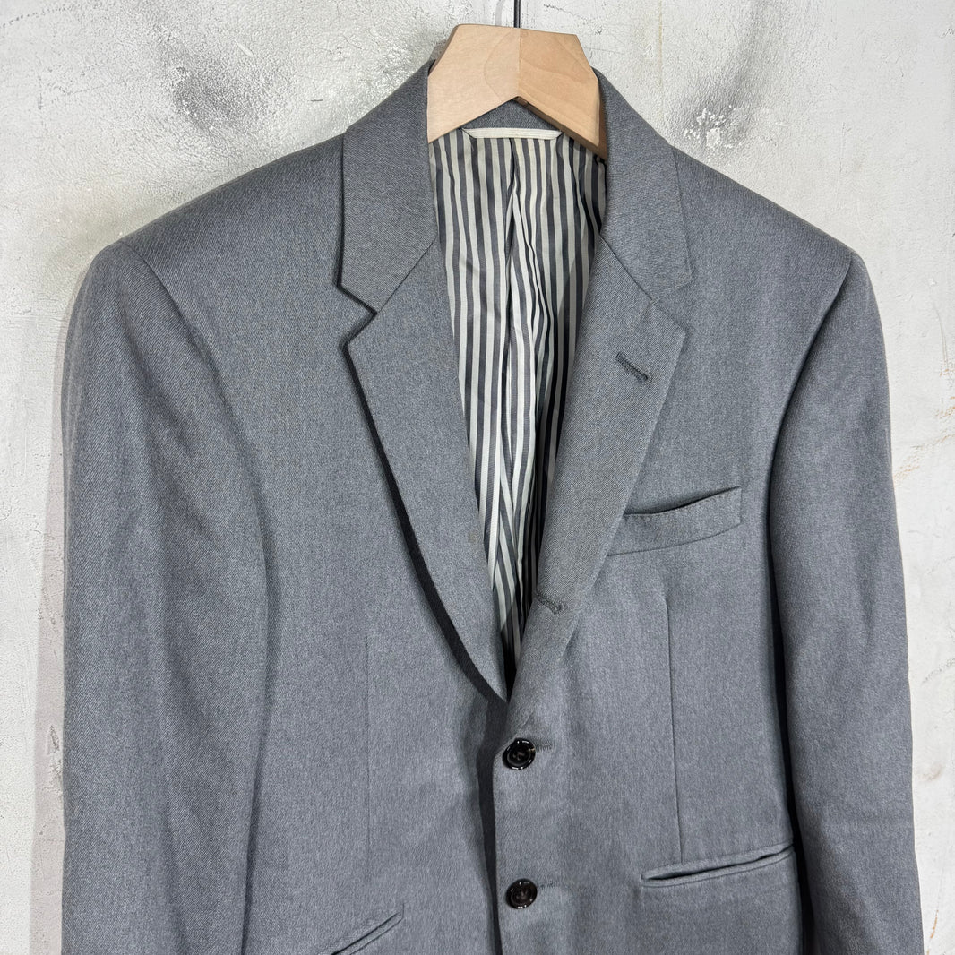 Thom Browne Medium Grey Striped Linear Blazer