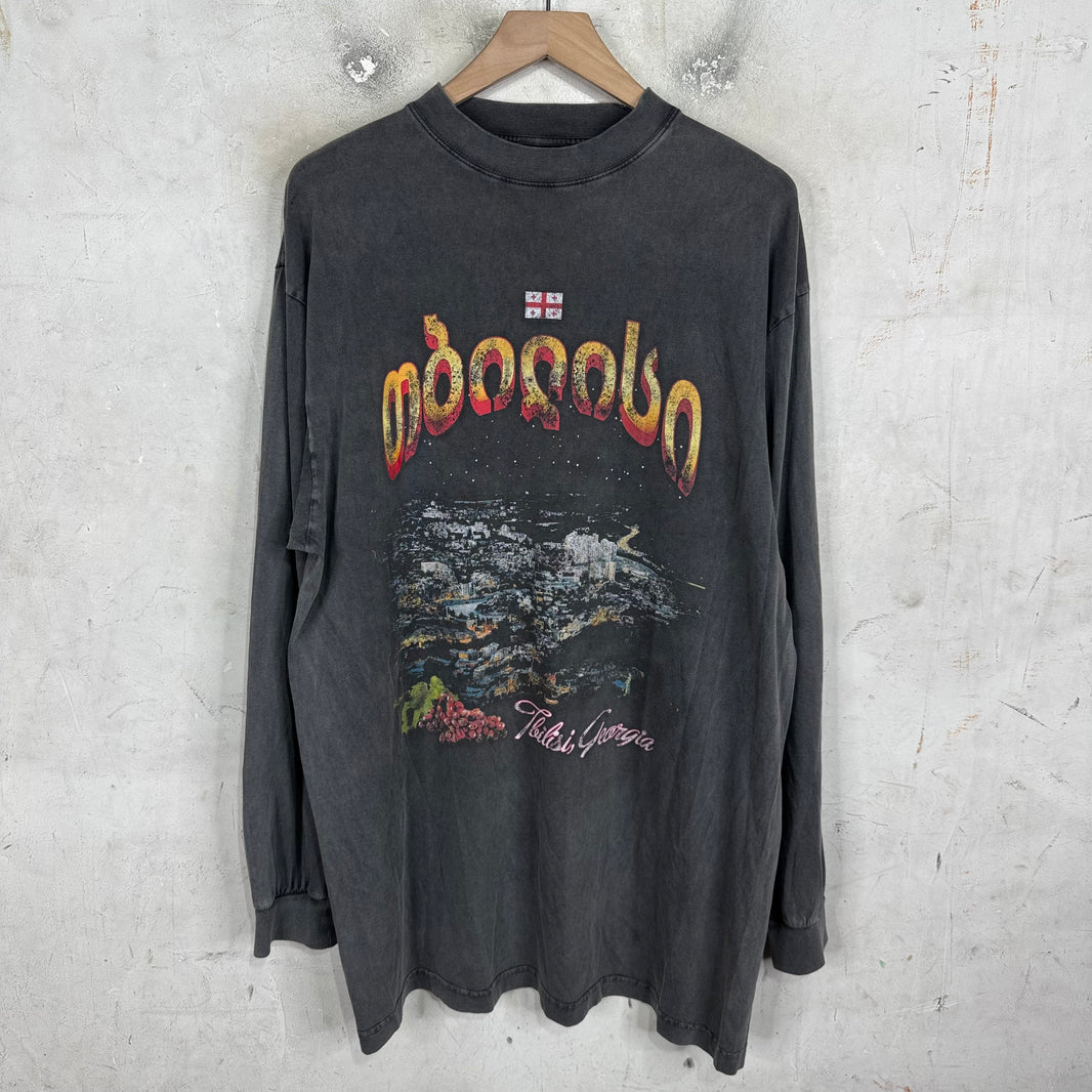 Balenciaga Georgian City Faded L/S T-Shirt