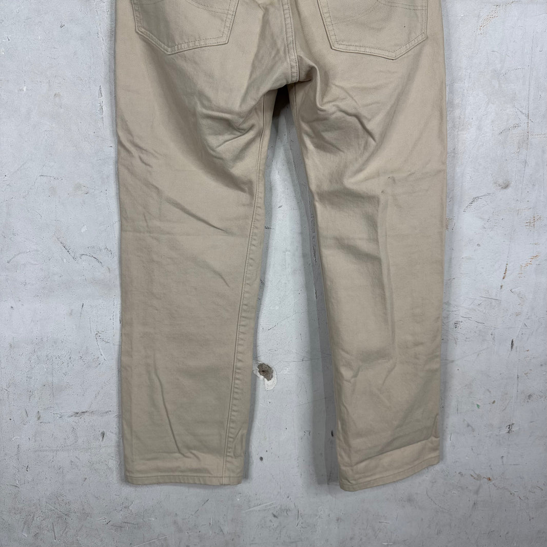 RRL Beige Straight Legged Jeans