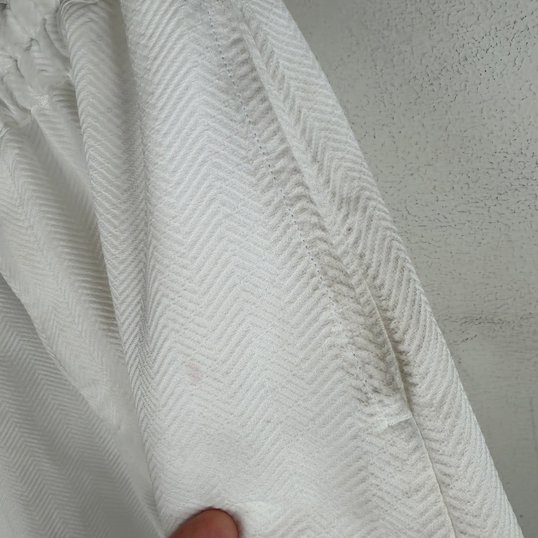 CDG White Pattern Balloon Shorts
