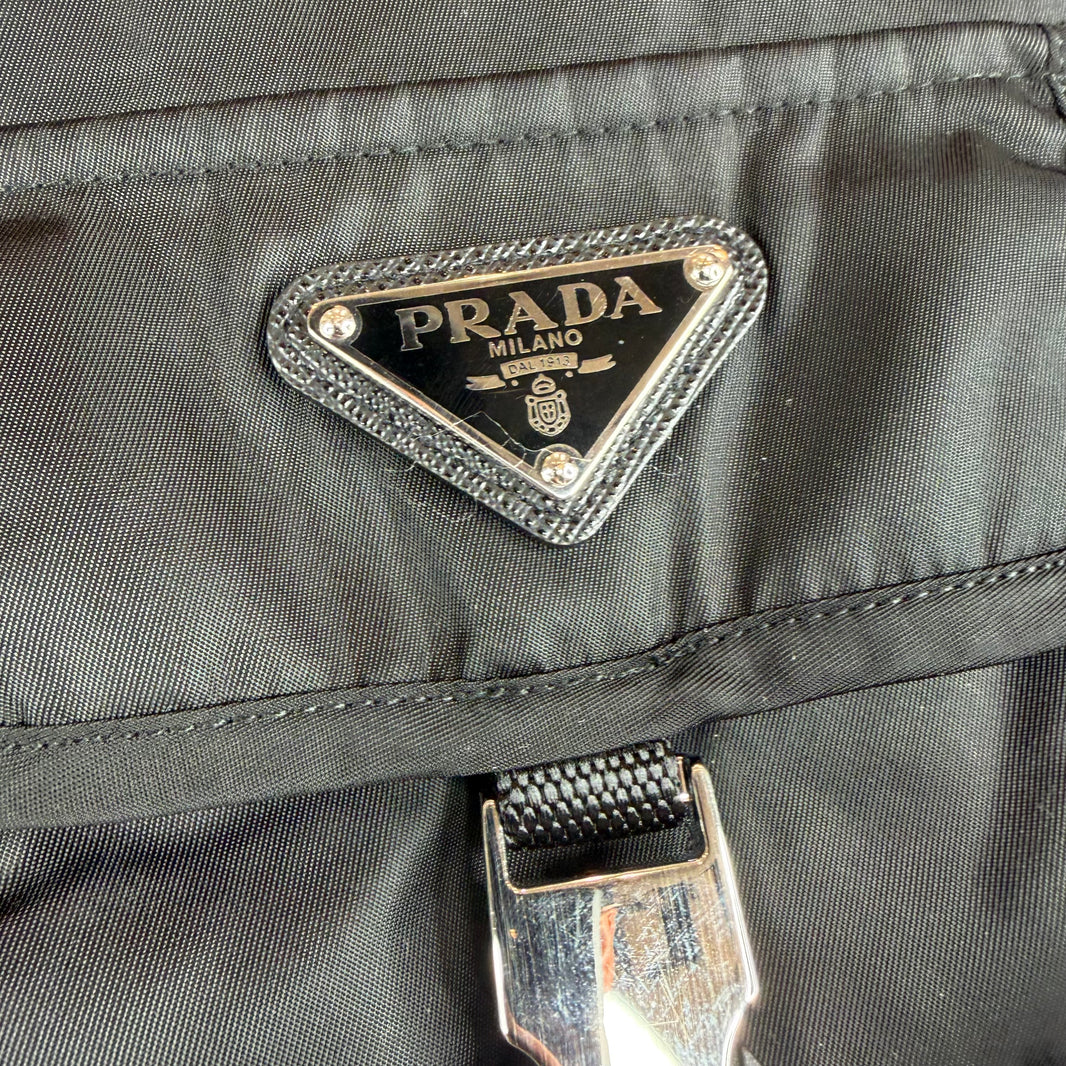 Prada Re-Nylon Convertible Cargo Snap Button Shirt