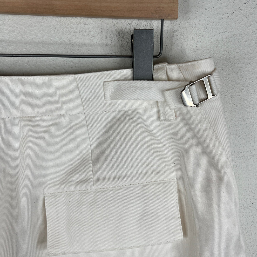 Balenciaga White Kick Knee Cargo Trousers