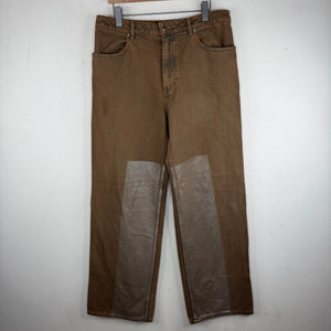 Eckhaus Latta Brown Baggy Square Print Jeans