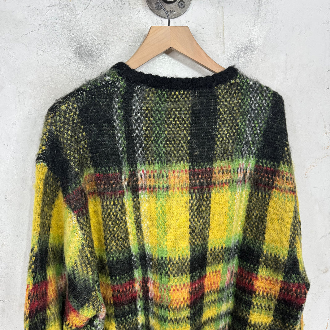 Supreme Plaid Brushed Mohair Sweater
