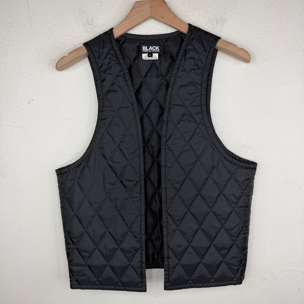 CDG Black Quilted Vest