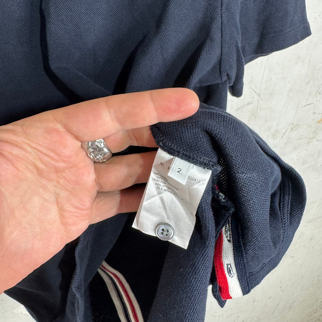 Thom Browne Navy Back Striped Polo