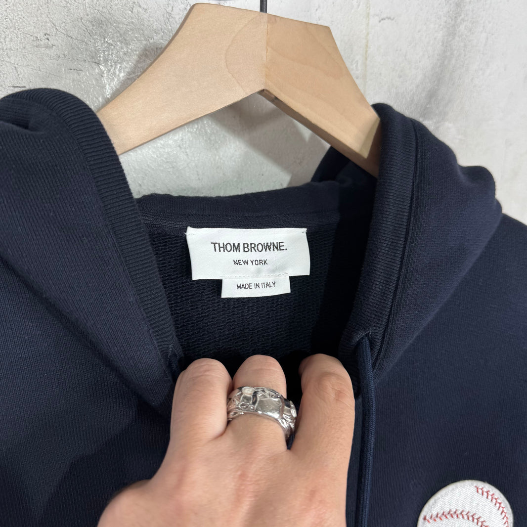 Thom Browne Navy Baseball Hoodie