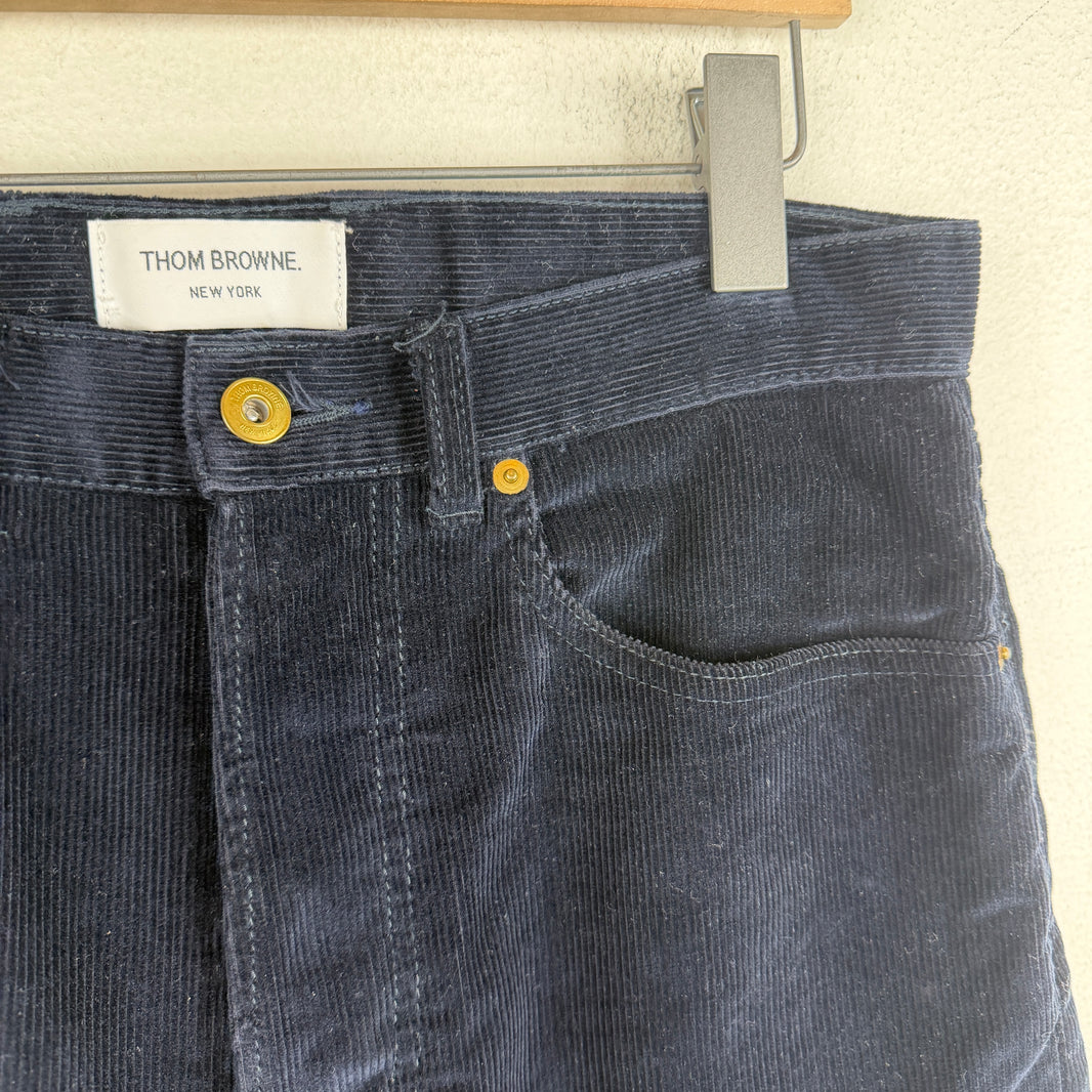 Thom Browne Navy Corduroy Trousers