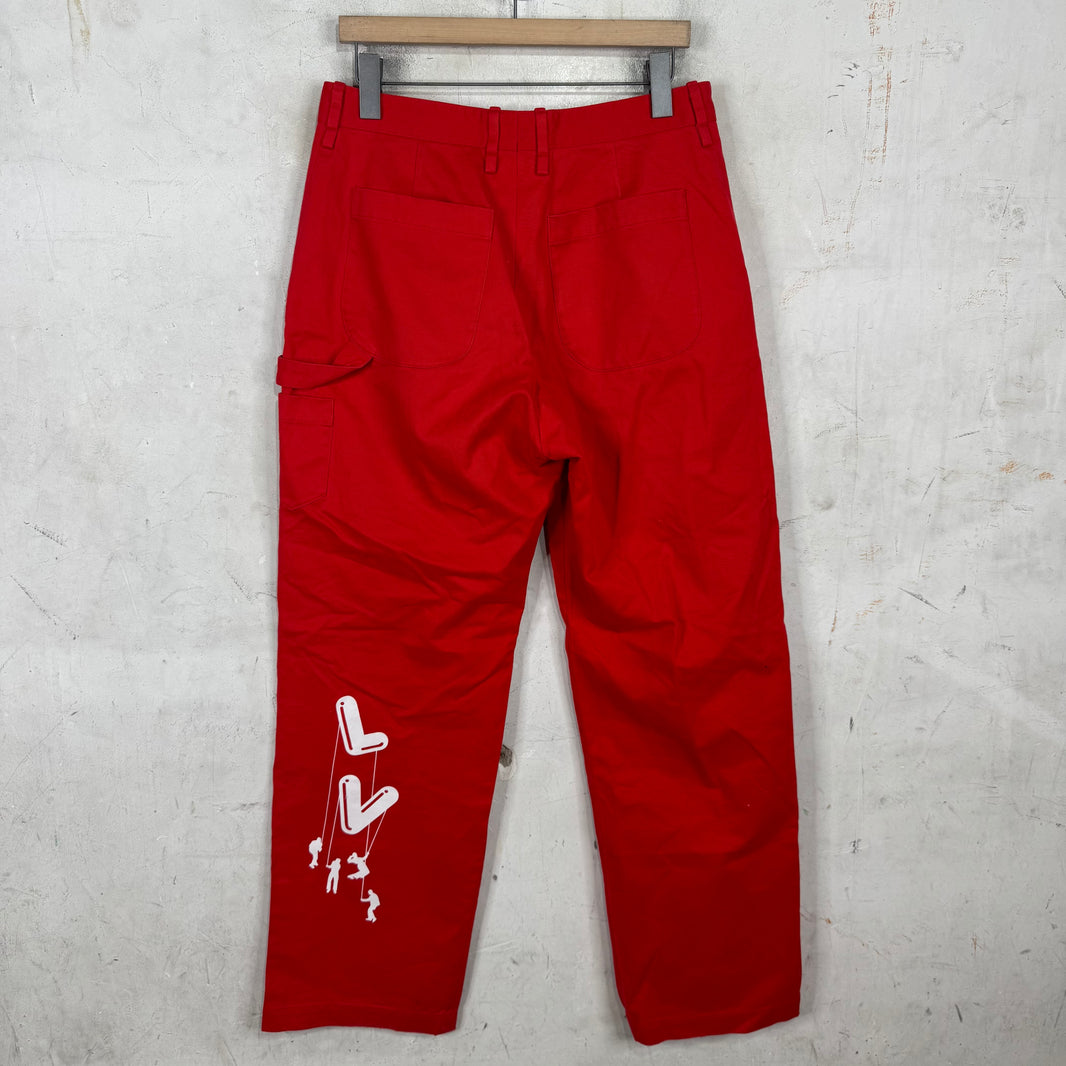 Louis Vuitton Red Uniformes Carpenter Pants