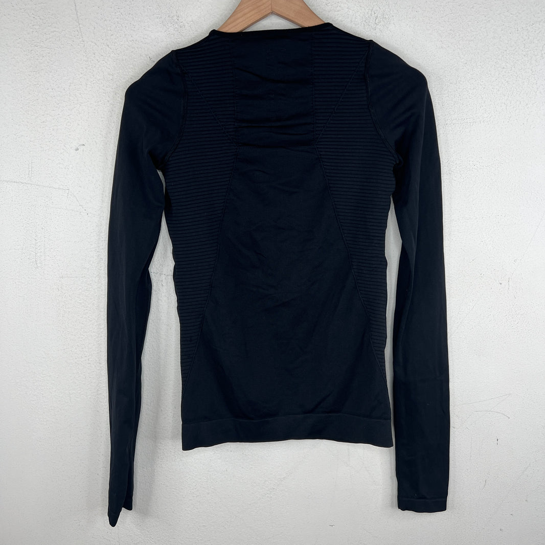 Rick Owens Phlegethon Black Ribbed Longsleeve T-Shirt