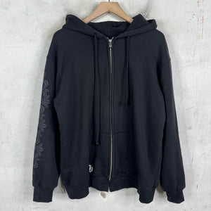 Chrome Hearts Floral Red Scroll Thermal Zip Hoodie