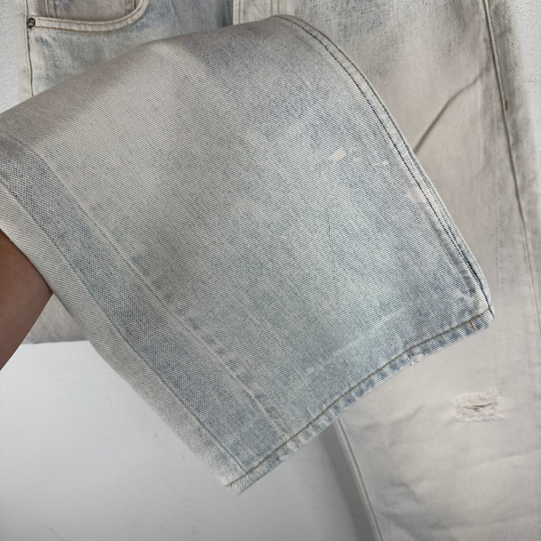 Our Legacy White Printed Third Cut Jeans