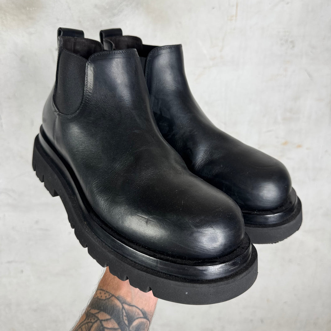 Bottega Veneta Black Mid Lug Boots