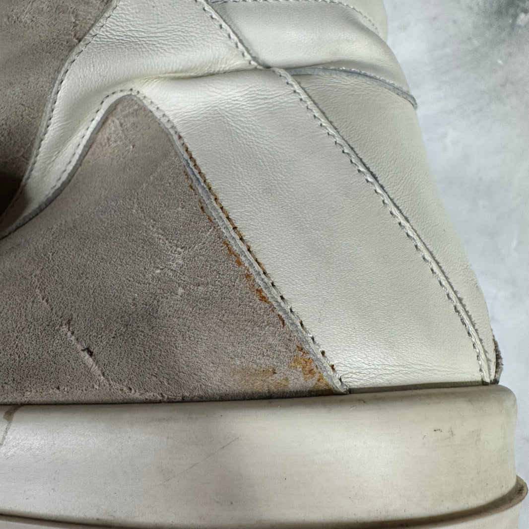 Rick Owens Gray Suede Geobaskets