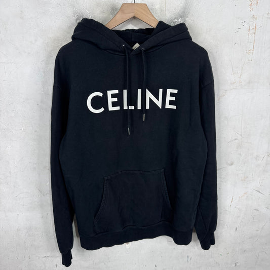 Celine Black Logo Hoodie