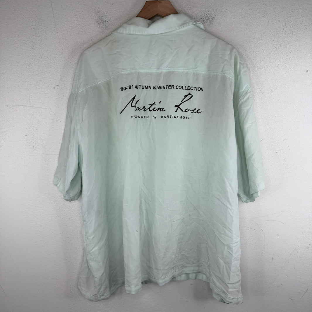 Martine Rose AW Collection Mint Viscose Button Up Shirt