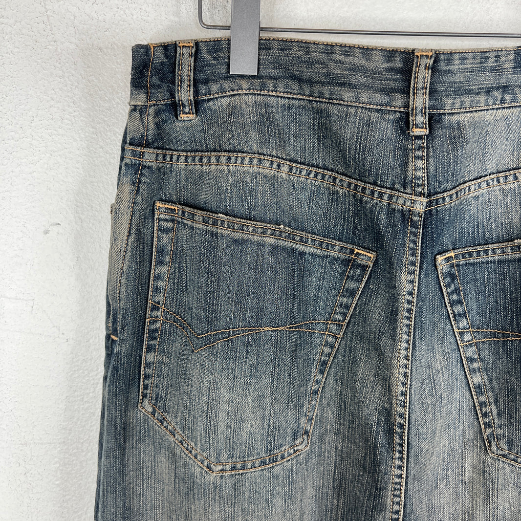Balenciaga Blue Washed Apron Jeans
