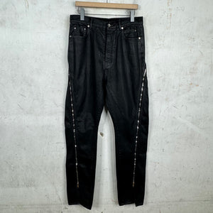 Rick Owens Waxed Banana Bolan Jeans