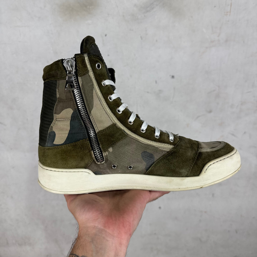 Balmain Camo High Top Sneakers