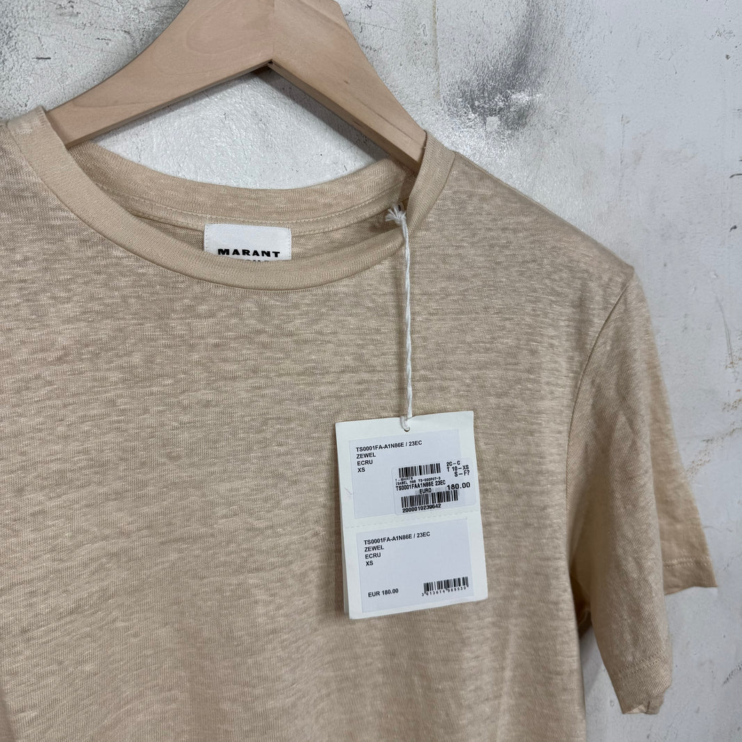 Isabel Marant Beige Logo T-Shirt