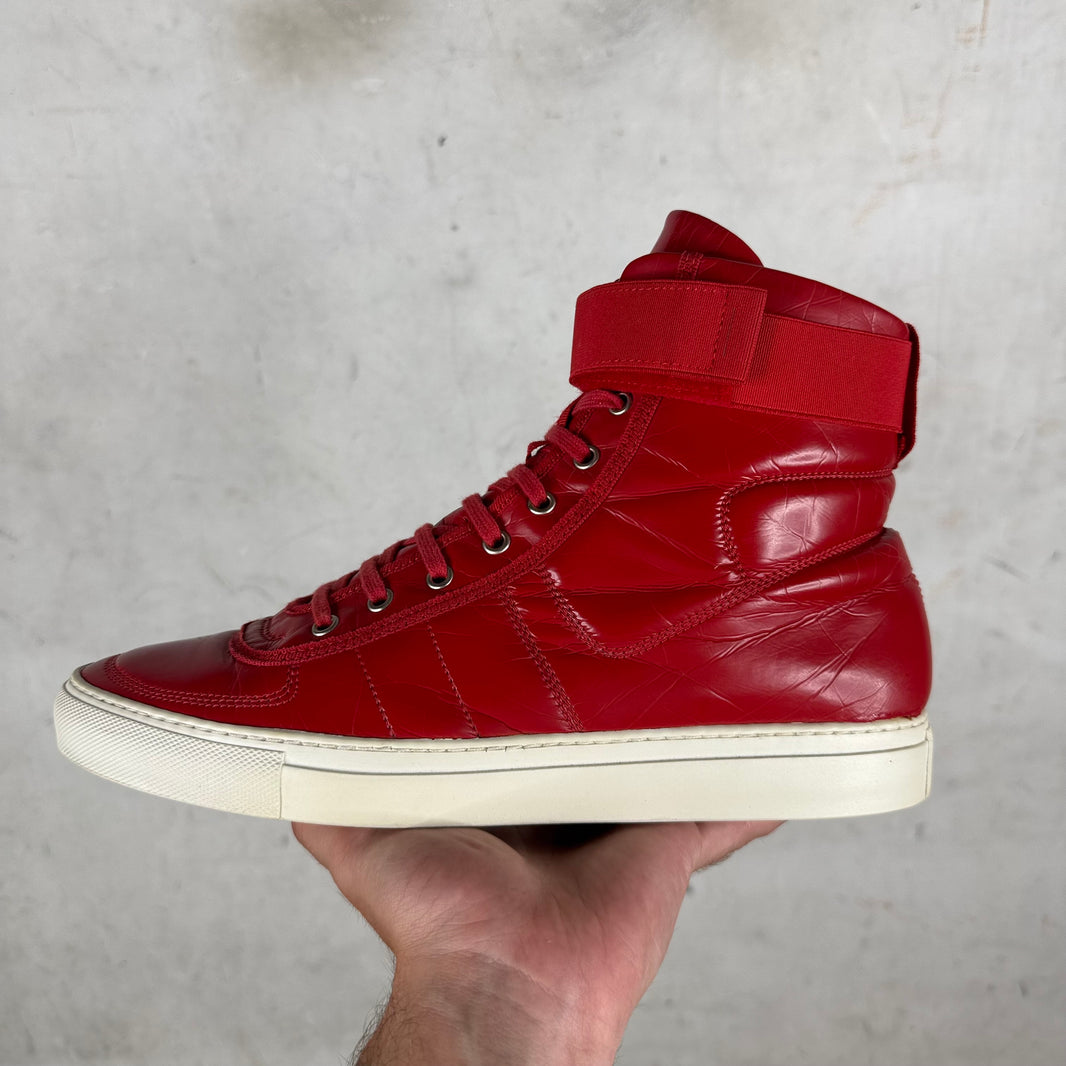 Raf Simons Red Leather Vandal Sneakers