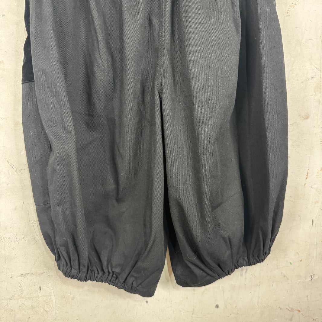 CDG Black Patchwork Balloon Shorts