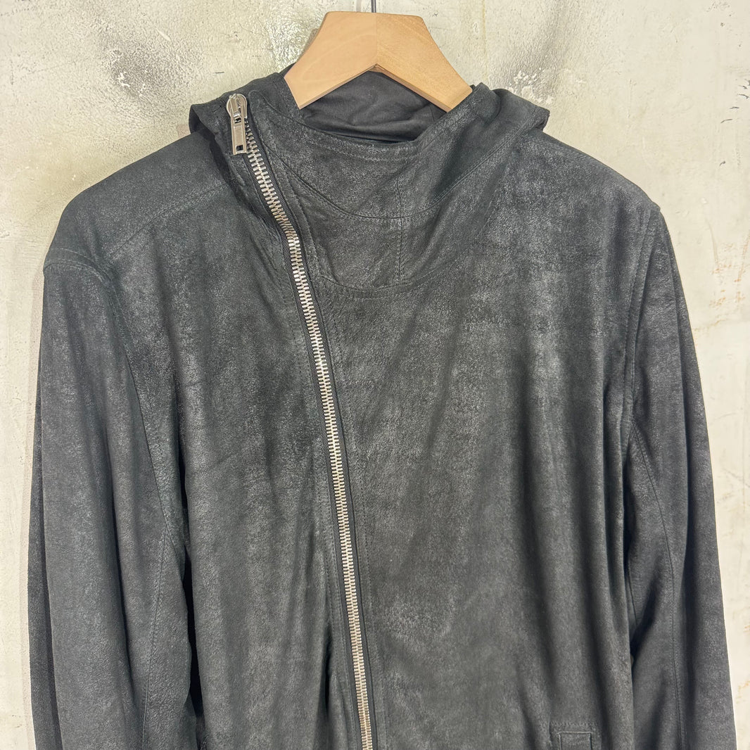 Rick Owens Blistered Leather Scuba Jacket