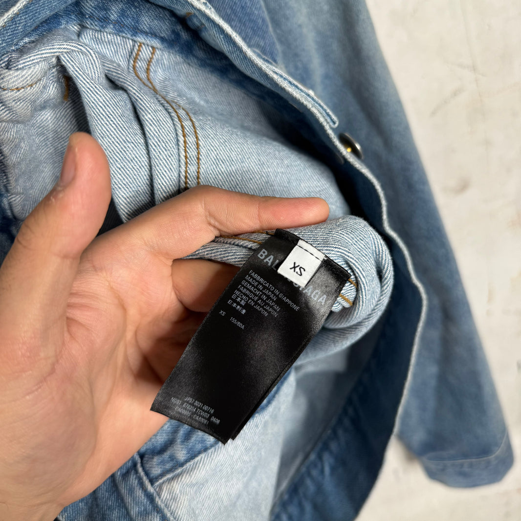 Balenciaga Sprayed Lightwash Denim Jacket