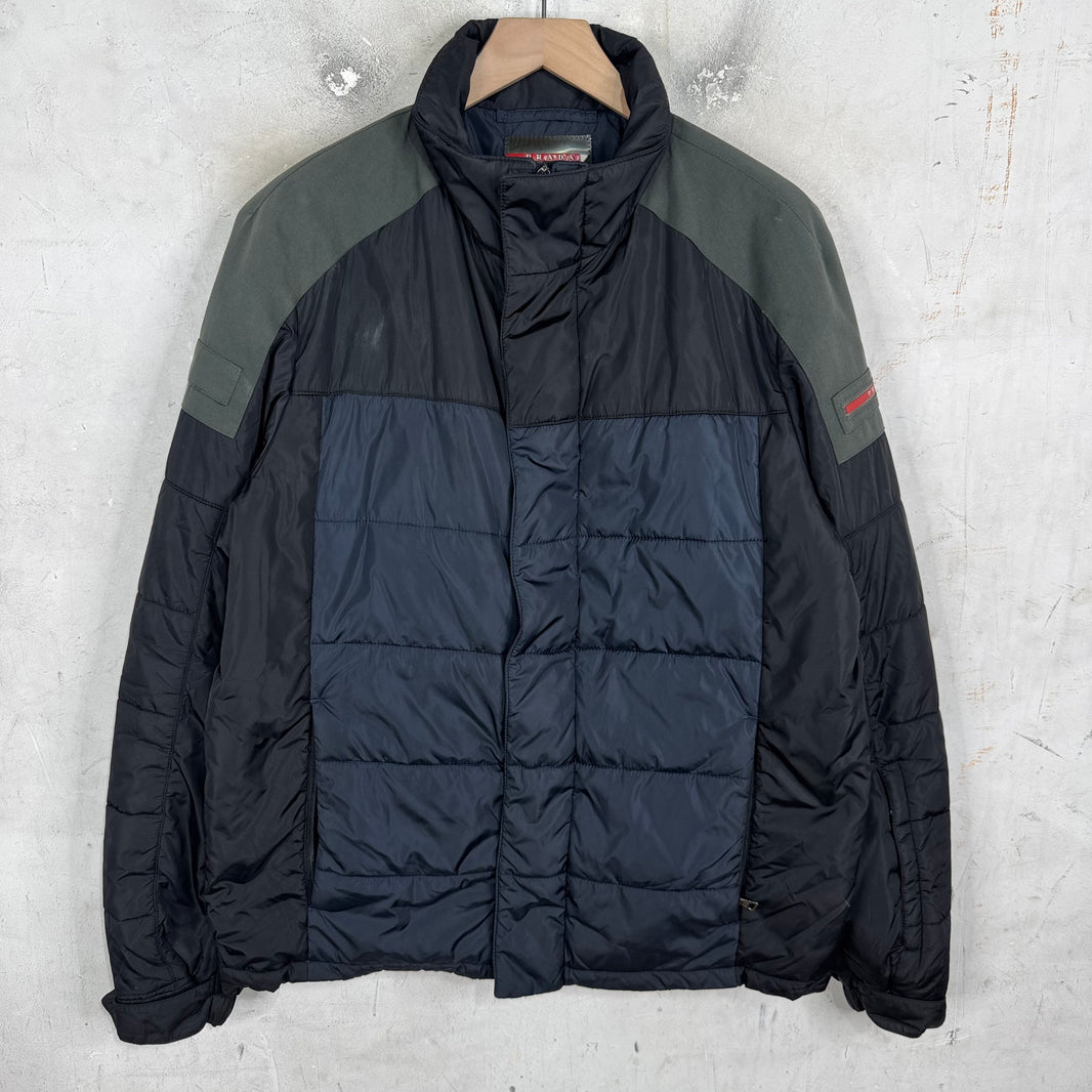 Prada Black/Navy Reinforced Shoulder Jacket