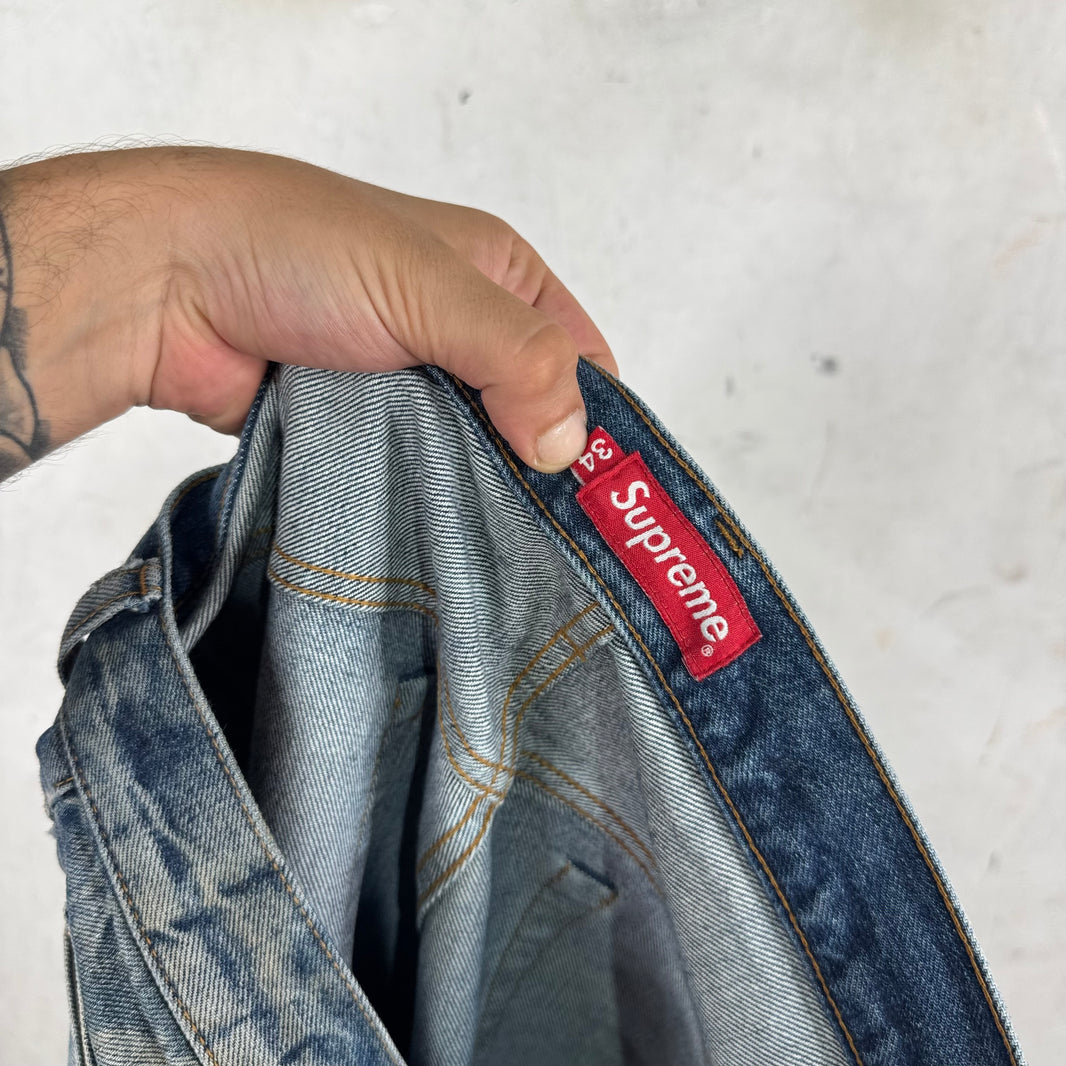 Supreme Medium Wash Loose Fit Selvedge Jeans