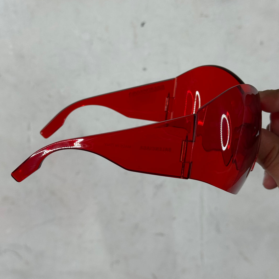 Balenciaga Red Butterfly Mask Sunglasses