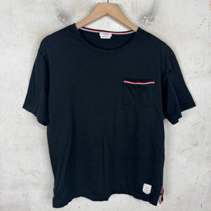 Thom Browne Stripe Trim Pocket T-Shirt