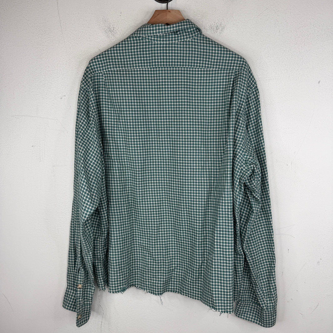 Ralph Lauren Cropped Gingham Button Up LS Shirt