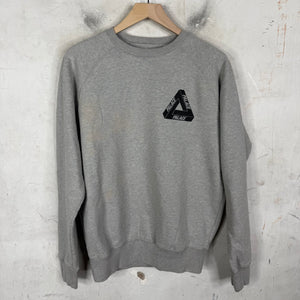 Palace Tri-Ferg Grey Crewneck Sweater