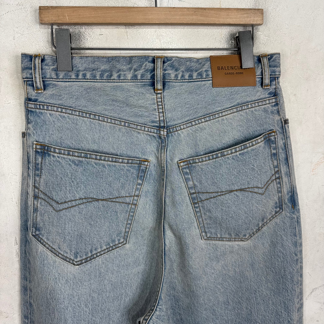 Balenciaga Garde Robe Lightwash Baggy Jeans