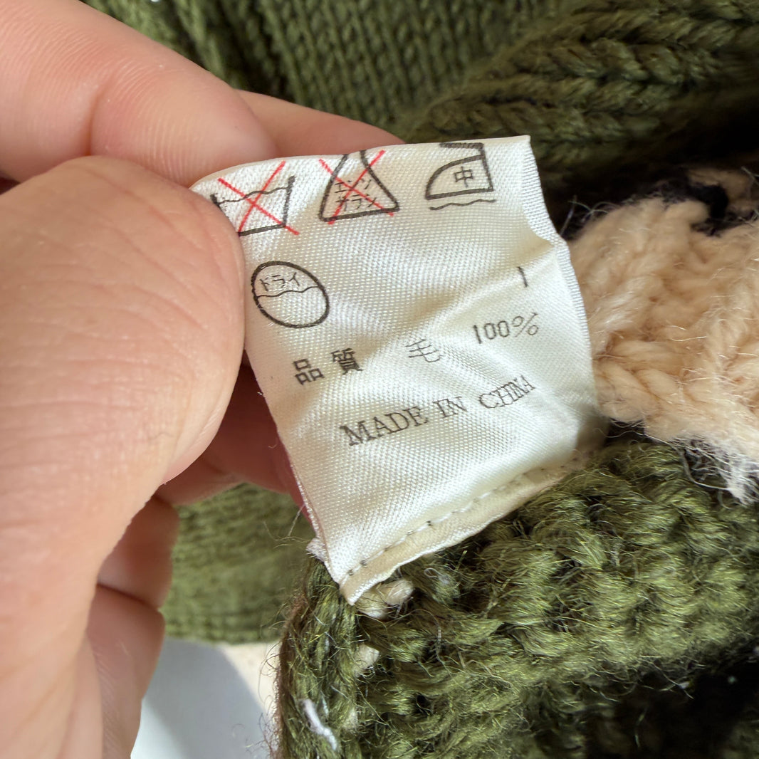 JPG Green Zip Knit Sweater