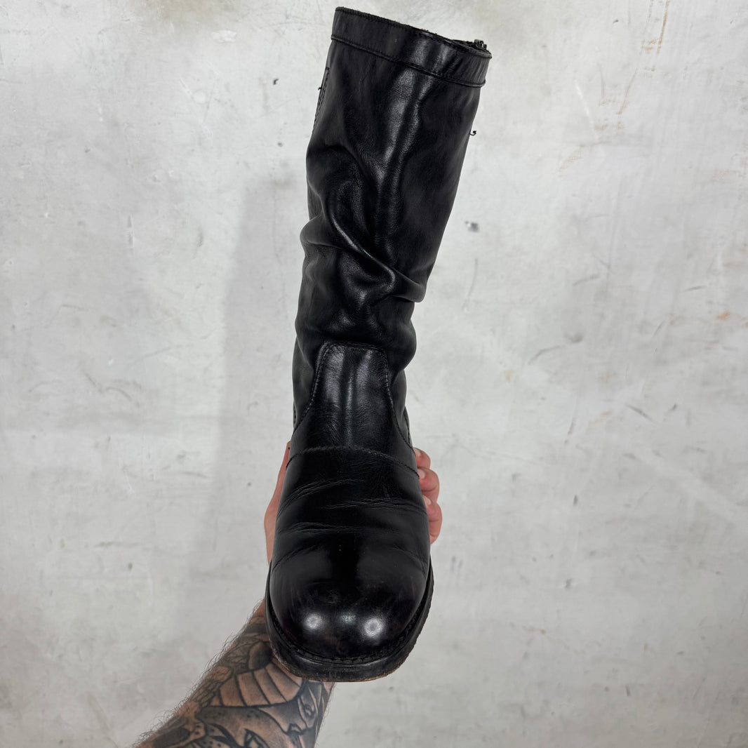 Dirk Bikkemberg Black Leather Pull On Boots
