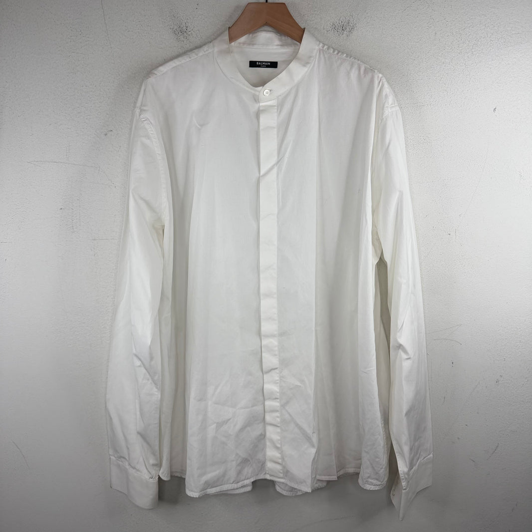 Balmain Mandarin Collar Button Up L/S Shirt