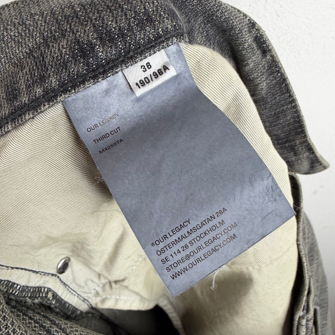Our Legacy Gray Lined Third Cut Jeans