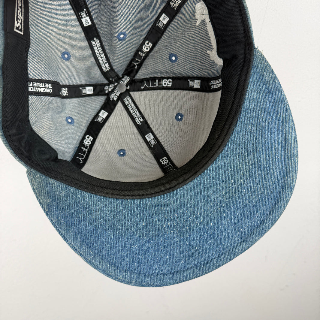 Supreme Denim Box Logo Fitted Hat