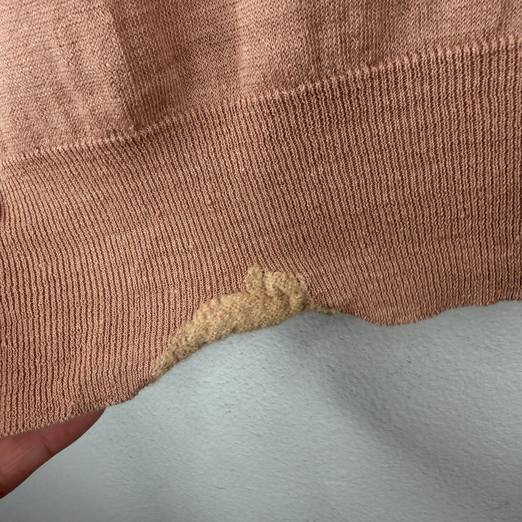 Margiela Pink Linen Polo T-Shirt